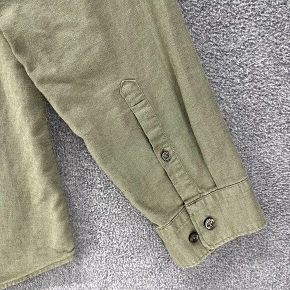 Express Shirt Mens Large Green Button Down Long‎ Sleeve pocket cotton - Picture 15 of 16